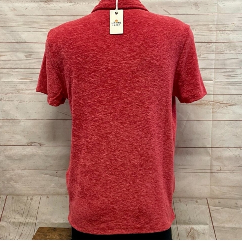 Marine Layer ML Terry Out Polo - Picture 3 of 7
